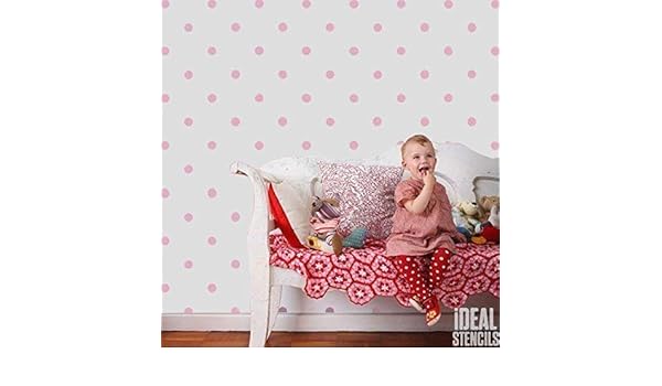 Diseno De Lunares Plantilla Nina O Nino Cuarto Del Bebe Pared