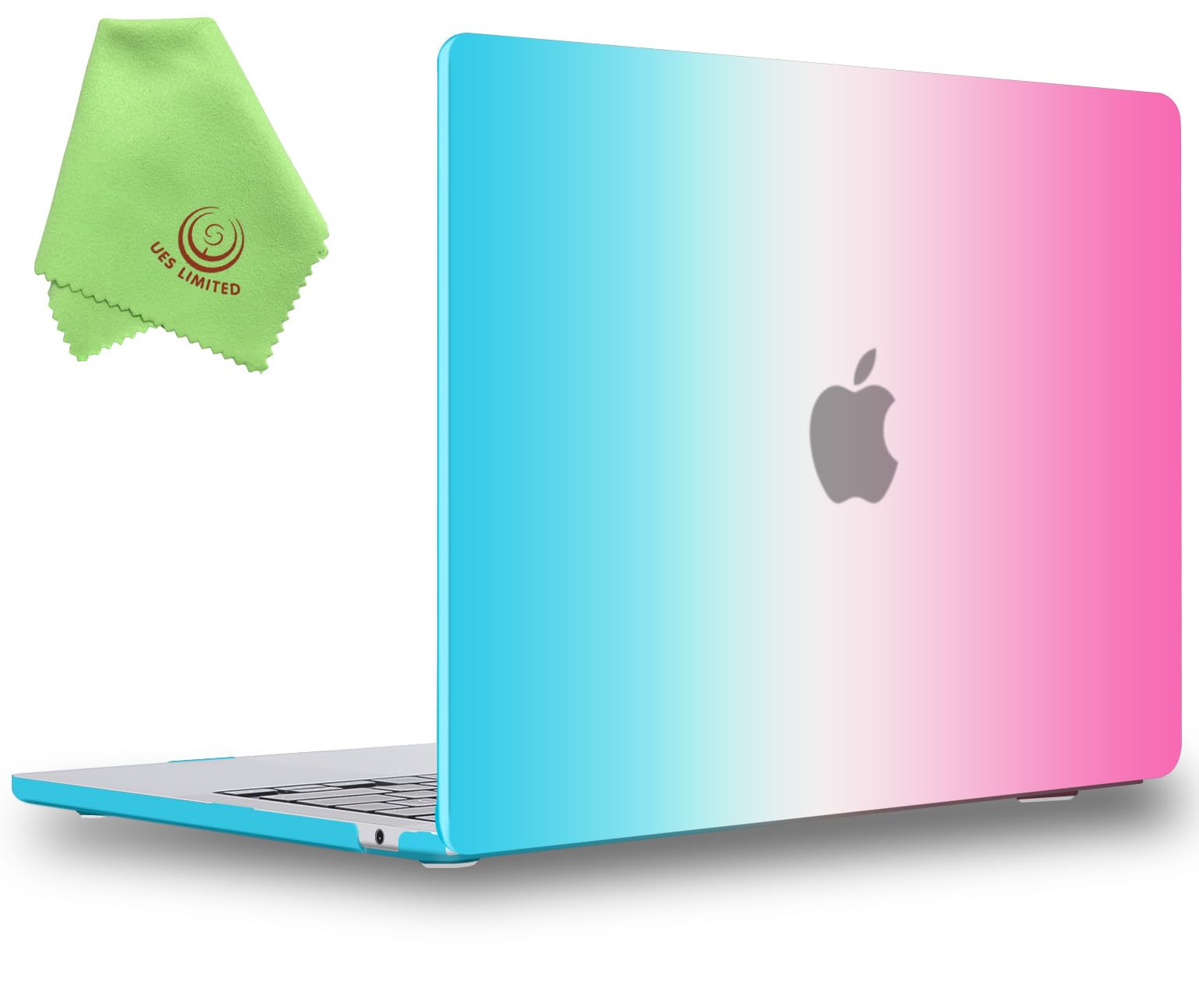 UESWILL Case Compatible with MacBook Air (15 inch, M2 M3 M4 M5, 2023 2024 2025 2026) Model A3448 A3241 A3114 A2941, Matte Hard Shell Cover + Microfiber Cloth, Rainbow