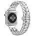 MoKo Compatible Band Replacement for Apple Watch 38mm 40mm Series 4/3/2/1, Stainless Steel Metal Replacement Smart Watch Strap Bracelet - Silver (Not Fit iWatch 42mm 44mm)