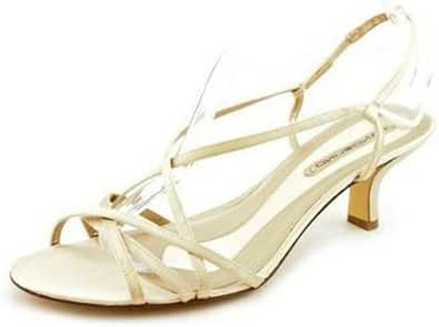 Amazon.com | Bandolino Women's Endall Ivory Satin Sandal 9.5 M US | Sandals