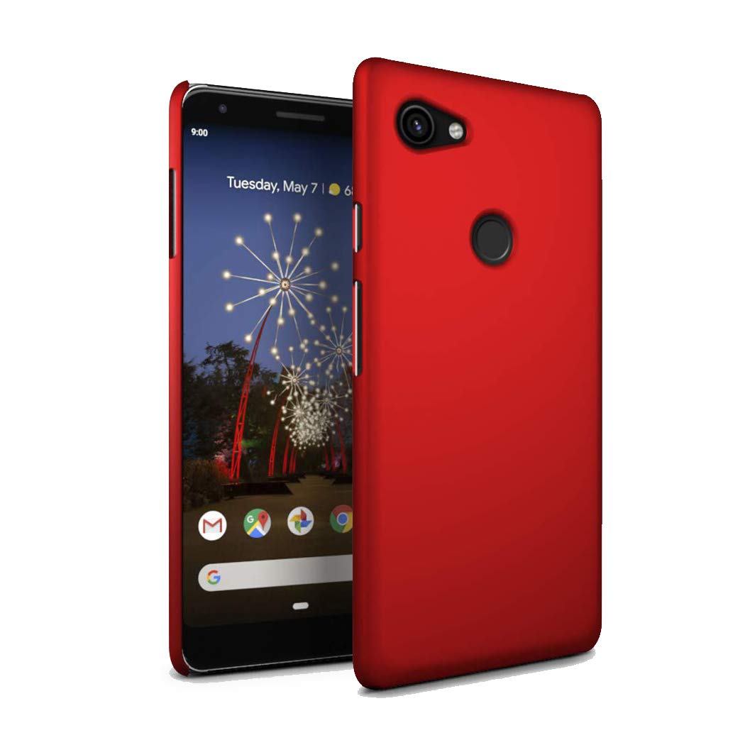 GAPlus Google Pixel 3A XL Case - Pixel 3A XL 6.0" Ultra Slim Thin Armour Hard Case - Matte Rubberized Cover For Google Pixel 3A XL (Red)