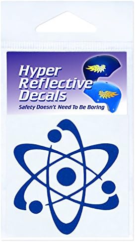 Seward Street Studios Reflective Decal Atom Symbol – Atomic Icon Safety Sticker – Adhesive Atom Reflector (Dark Blue)