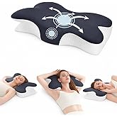 Ergo Ultra Pain Relief Cervical Neck Pillow, Orthopedic Memory Foam Pillow for Neck & Shoulder Support, Adjustable Breathable Contour Bed Pillow for Side, Back & Stomach Sleepers,Sleep Apnea Support