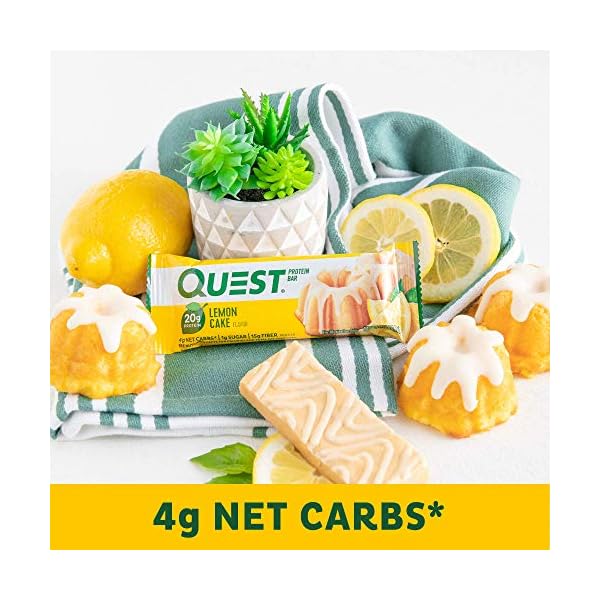 Quest Nutrition Lemon Cake Protein Bars, High Protein, Low Carb, Gluten