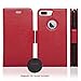 Navor Detachable Magnetic Wallet Case and Universal Car Mount Compatible for iPhone 7 Plus [RFID Protection] [Vajio Series]-Red