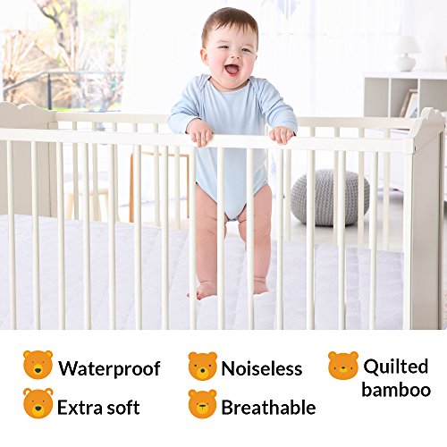Mini Crib Mattress Protector 100 Waterproof, Without Noiseless