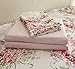 FADFAY Rose Floral 4 Piece Bed Sheet Set 100% Cotton Deep Pocket-Full