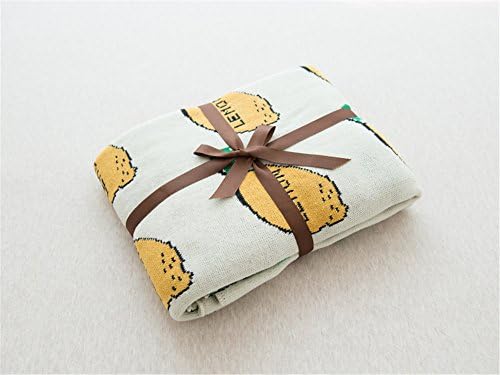Hacookies,Cashmere Blended Knitting Lemon Yarn Personalized Baby Toddlers Soft Unisex Swaddling Blankets Wrap Throw 30" x 40"-White