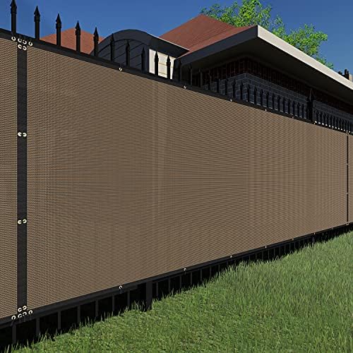TANG Sunshades Depot 6'FTx50'FT Brown Privacy Fence Screen Temporary