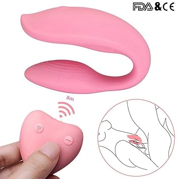 Drahtlose Fernbedienung U-type Vibrator Silikon-Massagegerät für Klitoris G-Punkt Stimulation wiederaufladbare stumm rosa