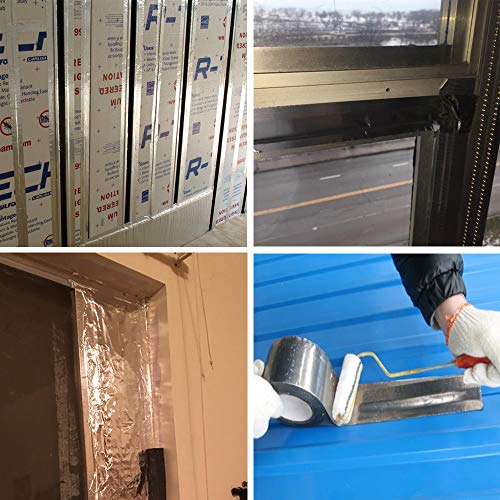 LLPT Aluminum Foil Tape 2 Inches x 165 Feet 3.94 Mil High Temp Heavy Duty Adhesive HVAC Sealing Hot Cold Air Duct Tape for Pipe Metal Repair (A2155)