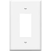 ENERLITES Decorator Light Switch or Receptacle Outlet Wall Plate, Over-Size 1-Gang 5.5" x 3.5", Polycarbonate Thermoplastic, 