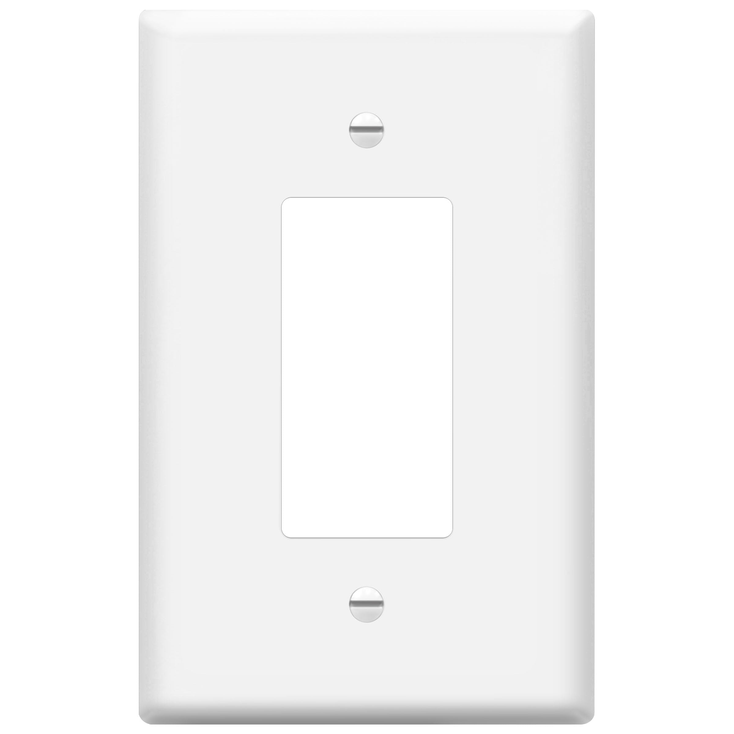 Photo 1 of ENERLITES Decorator Light Switch or Receptacle Outlet Wall Plate, Over-Size 1-Gang 5.5" x 3.5", Polycarbonate Thermoplastic, 8831O-W, White