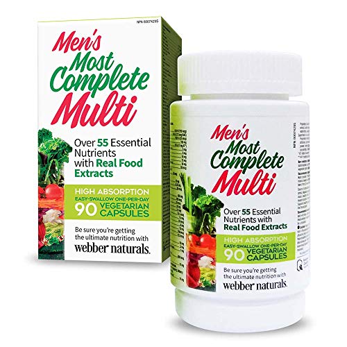 Webber Naturals Most Complete Multi Vitamin Capsules-Men's, 90 Count