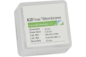 Foxx Life Sciences 364-2212-OEM EZFlow Membrane Disc Filter, Nylon, 25 mm Diameter, .2 µm Pore Size (Pack of 50)