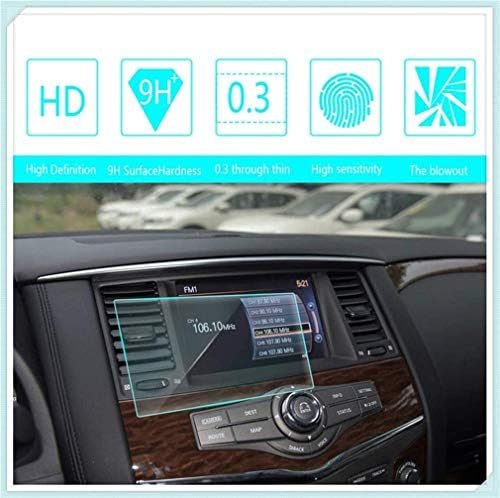 Gullivery Car Navigation Screen Protector 9H Center Control Touchscreen Anti-Scratch Tempered Glass Clear Touch 0.3mm HD For Patrol Quest 8Inch 175×105mm