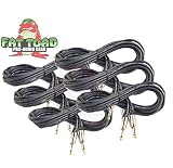 Guitar Cords (6 Pack) Instrument Cable by Fat Toad|20 FT 1/4 Inch Straight-End Wires for Electric or Acoustic Guitar, Bass, Keyboards and Music Sound Recording Studio|Shielded 20 Gauge Patch Conductor