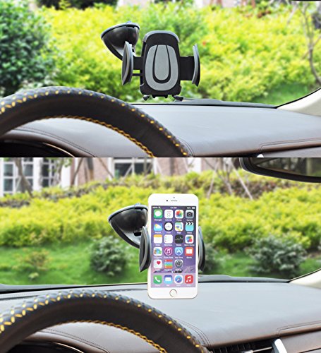 SuperArt Universal iphone holder 360 Mount Holder Cradle Compatible with iPhone 7 7 Plus SE 6s 6 Plus 6 5s 5 4s 4 Samsung Galaxy S6 S5 S4 LG Nexus Sony Nokia and More (Black)