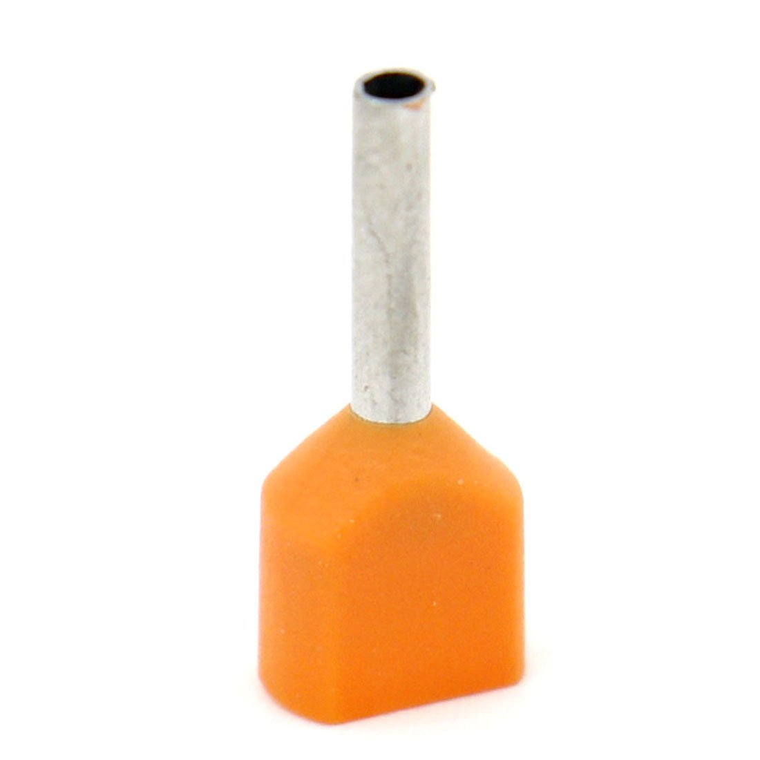 Heschen Twin Crimp TE0508 AWG 22 * 2/0.5 mm²*2, Twin Cord Ends Ferrules, Twin Cord End Terminals, Length 8 mm, Orange, Pack of 1000
