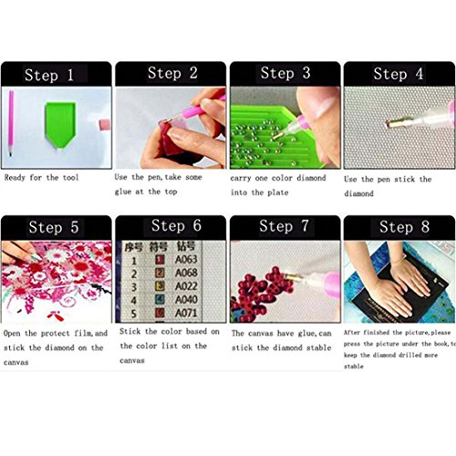 TiTCool 5D Diamond Painting, NEW DIY Handcraft Work FULL Drill Embroidery Cross Craft Stitch DIY Home Decorative (G)