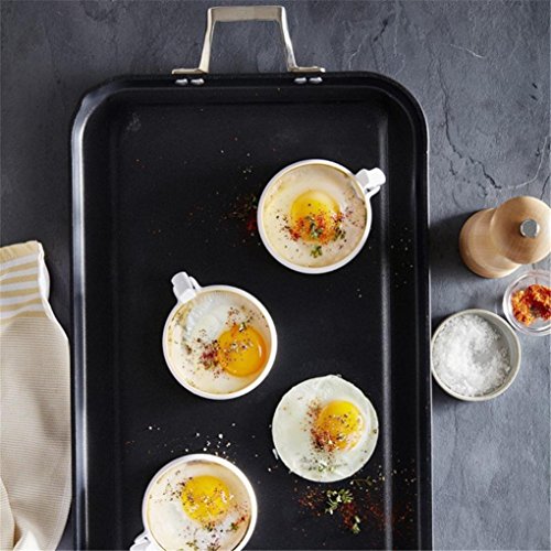 Jeeke 2Pcs Fried Egg Mold Ring,Round Egg Rings Pancake Cooker Nonstick Egg Separator For Frying Cooking (White, 2PCS) - Thumbnail 4