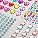 PIXRIY 525 Pcs Self Adhesive Jewels Stickers,Multicolor Flatback Rhinestone Sticker Gems, Assorted Craft Jewels Crystal Sticker,Assorted Size