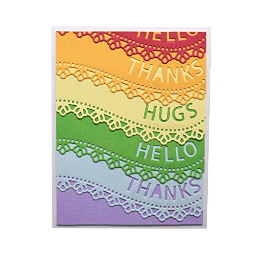 Hukai Thanks Hello Metal Cutting Dies Stencil DIY Scrapbooking Album Stamp Paper Card Embossing Crafts Decor,Good Gift for Your Kids to Cultivate Their Hands-on Ability