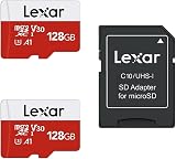 Lexar 128GB Micro SD Card 2 Pack UHS-I U3 V30 A1 with Adapter