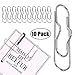 MXRS Pen Clips Silver,70mm-20mm Stainless Steel Pencile Holder for Notebook,Journals,Paper,Clipboard,Pictures-Fits Almost Any Pen Size 10 Pack