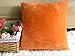 Sykting 18 x 18 Pillow Covers Set of 2 Square Cotton Super Soft Short Plush Light Orange