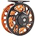 Fiblink Saltwater Fly Fishing Reel with Large Arbor 2+1 BB, CNC machined Aluminum Alloy Body and Spool (5/6 Wt, Orange)