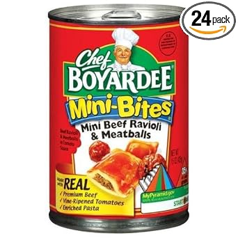 Chef boyardee beef ravioli and meatballs Mini bites (064144043354)