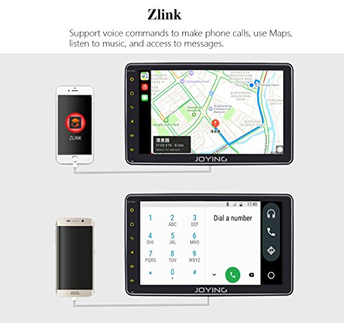 JOYING Car Stereo 4GB + 32GB Octa Core 8 inch Double Din with Zlink & Android Auto Video Out Fast Boot DVR RCA Backup Camera - Thumbnail 3