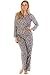 Casual Nights Women's Two Piece Button Up Fleece Pajama Set
