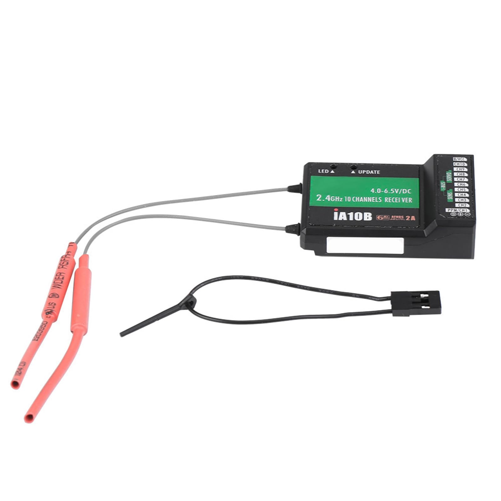 RC Helicopter Receiver, FS-IA10B 2.4G 10 Channel Receiver PPM Output with iBus Port for RC Helicopter Replacement Upgrade Part Accessory Model Aircraft Accessories