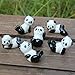 Tableware Decoration Ceramic Panda Pattern Chopsticks Rest Spoon Fork Knife Kitchen Holder Rack Practice (black-white)