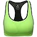 MIRITY Women Racerback Sports Bras - High Impact Workout Gym Activewear Bra Color Black Grey Green Size M