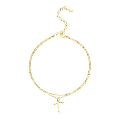 14K Gold Plated Initial Anklets for Women Double Australia Ubuy