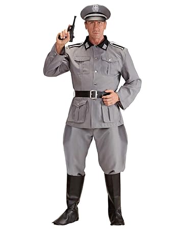 Horror-Shop Soldaten Uniform Grau Gr.L