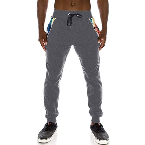 Sporthose Herren GreatestPAK Nähen Jogger Reißverschluss Freizeithosen Laufhose Fitnesshose Lose Tunnelzug Jogginghose