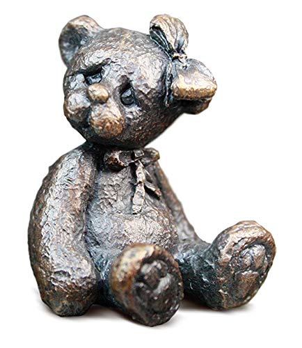 Richard Cooper & Company Solid Bronze Miniature Teddy Bear 'Florence', Rich Brown Chestnut Patina, H4cm x L2.4cm x D2.4cm