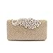 WEDDINGHELPER Clutch Purses Golden Peacock for Women Luxury Rhinestone Crystal Evening Clutch Bags Vintage Party (gold)