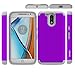 Moto G4 Case, Moto G4 Plus Case - OEAGO [Shockproof] [Impact Protection] Hybrid Dual Layer Defender Protective Case Cover for Motorola Moto G4 / G4 Plus (Moto G Plus, 4th Gen) - Violet