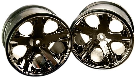 Traxxas 3772A Black-Chrome All-Star 2.8" Wheels (electric rear)