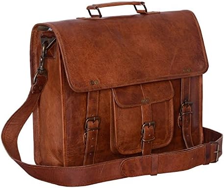 CraftShades Adults Leather Messenger Bag One Size Brown