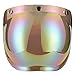 ILM Motorcycle Helmet Bubble Shield with Removable Flip Adapter (Colorful)