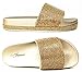Forever Link Viste-07 Rhinestone Glitter Slide Slip On Flatform Footbed Sandal Slippers
