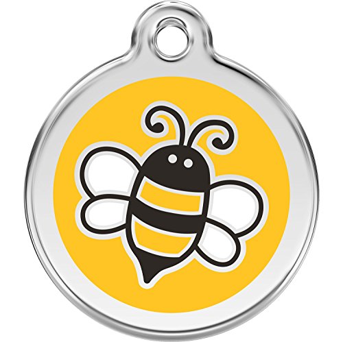 Red Dingo Personalized Bumble Bee Yellow Pet ID Dog Tag (Medium)