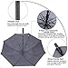 G4Free 68 Inch Automatic Open Golf Umbrella Double Canopy Extra Large Oversize Windproof Waterproof Stick Umbrellas(Grey)