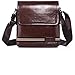 Small Leather Messenger Bag Men's Shoulder CrossBody Pusre Travel Bag Pack Organizer